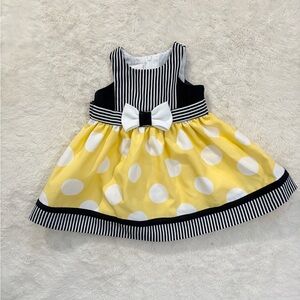 Bonnie Baby Yellow Polka Dot Kids Dress